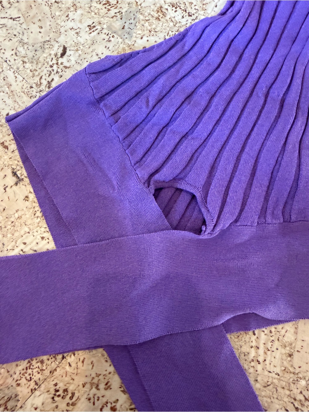 Zara Purple Ribbed Knit Kids One-Piece Bodysuit - Picture 4 of 4